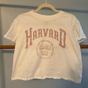 H&M Cropped Harvard T Shirt